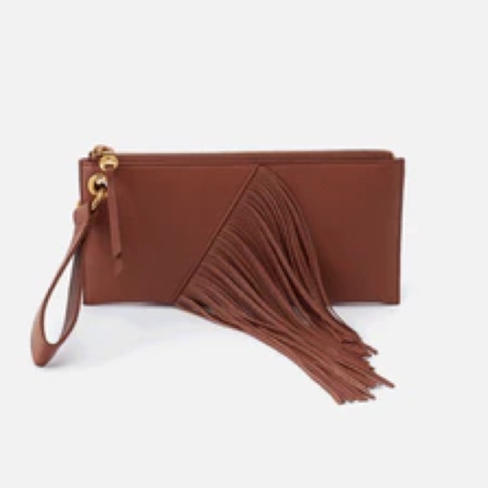 HOBO Dizzy Leather Wristlet - Taupe